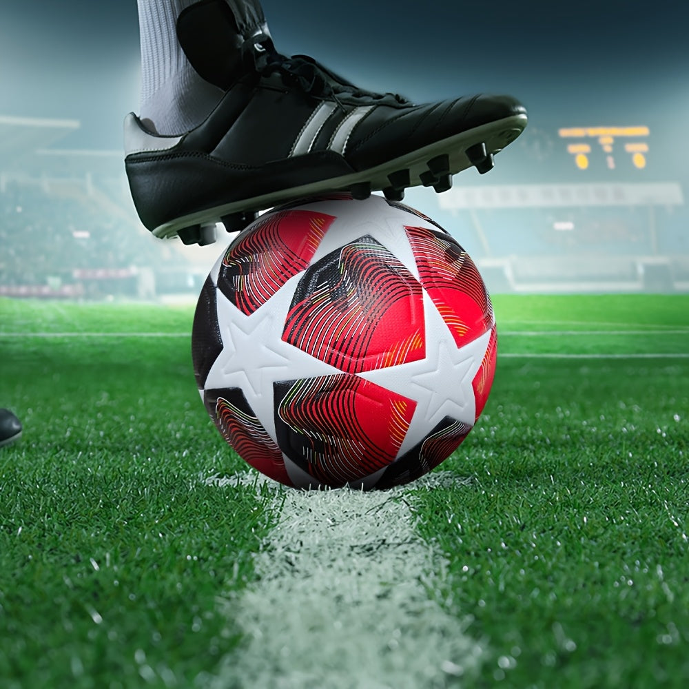 Wear-resistant and Anti-slip PU Material, Official Size 5 Seamless Fit Soccer Ball, an Ideal Choice for Youth and Adult Training, Matches, and Soccer Enthusiasts, Anti-slip Indoor\u002Foutdoor Heat-bonded Soccer Ball