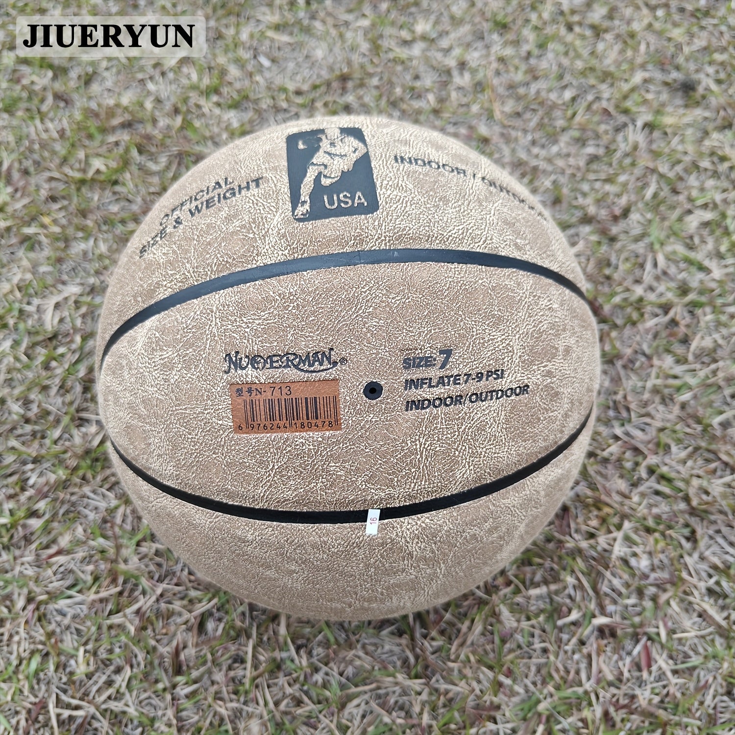 Genuine Cowhide Basketball No.7 - Brown, Durable & Long-Lasting for Indoor\u002FOutdoor Cement Courts. Professional-Grade Basketball for Adult Matches, Training, and High-Quality., Perfect for Thanksgiving