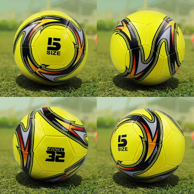 Soccer Ball, Size 5 for Adults, Size 4 for Elementary Students, Size 3 for Youngsters, Machine-Stitched PVC, Size 4 for Middle School Students, Training Use, Size 5 for High Elasticity and Wear Resistance