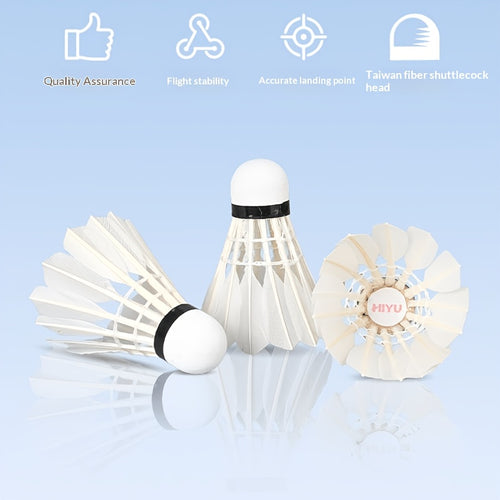 3-Pack, Huan Yu Brand Badminton, Stable Flight Performance, Classic And Durable, Entry-Level Training, Suitable for Family And School Entertainment