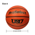 Proselect US17 Basketball, Moisture-Wicking, Non-Slip, Wear-Resistant, Suitable for Indoor And Outdoor Training And Competition, Standard Size 7 for Adults.