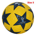 1pc Faux PU Soccer Ball with Star Patterns, Professional Size 5 Soccer Ball, High Quality Seamless Football for Outdoor Sports, Professional League, Football Training, Match, Game (Uninflated)