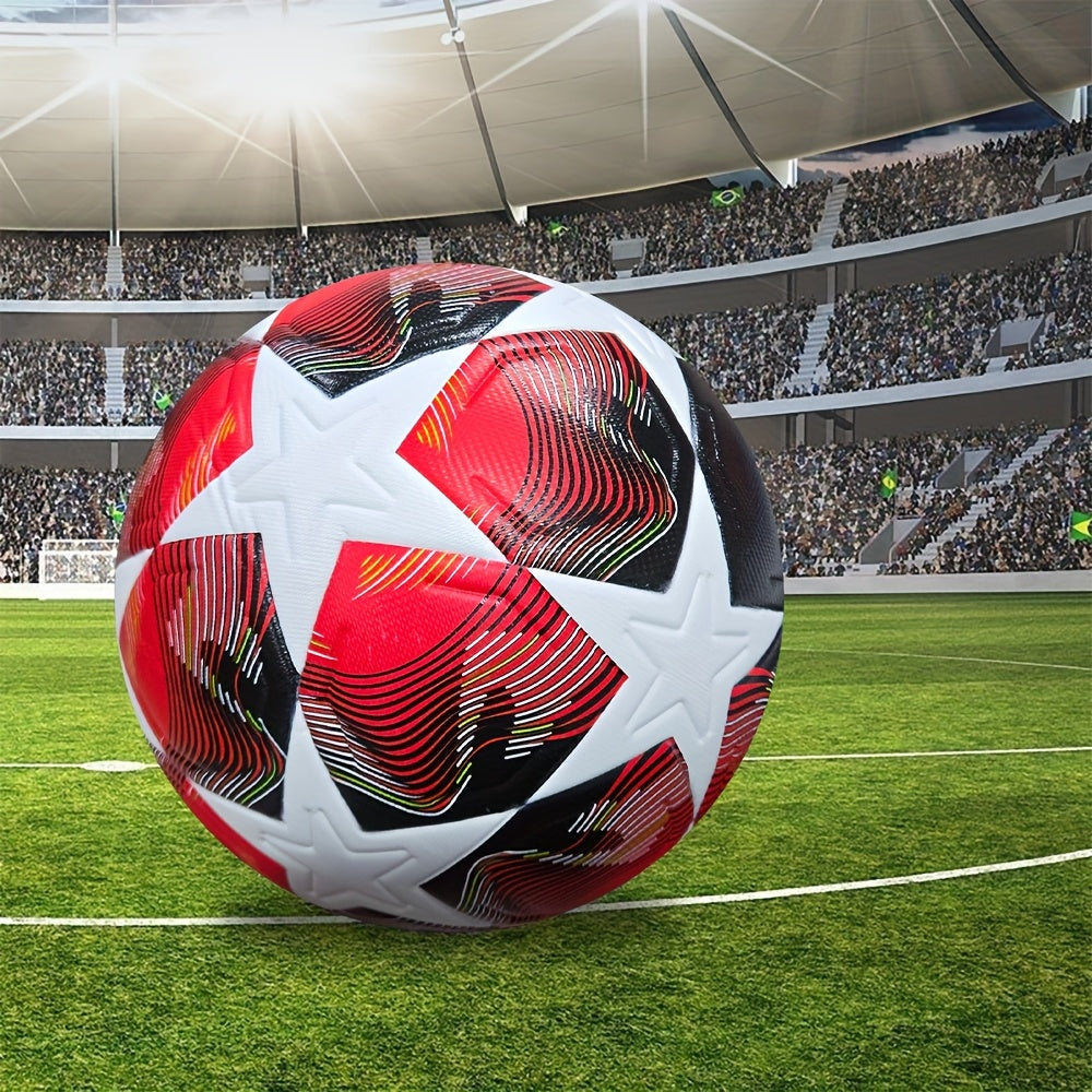 Wear-resistant and Anti-slip PU Material, Official Size 5 Seamless Fit Soccer Ball, an Ideal Choice for Youth and Adult Training, Matches, and Soccer Enthusiasts, Anti-slip Indoor\u002Foutdoor Heat-bonded Soccer Ball