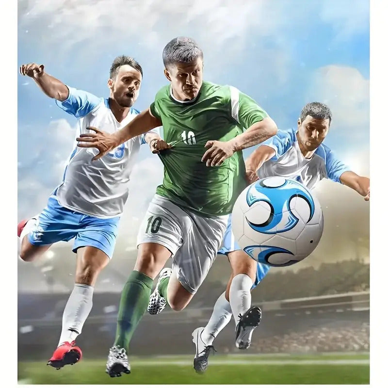 Size 5 Durable Adult Football - High Quality, Suitable for Training And Outdoor Play. Classic Colors, Machine-Sewn PVC Material, Ideal for Christmas, Valentine'S Day, April Fool'S Day, New Year Celebrations, And All Seasons