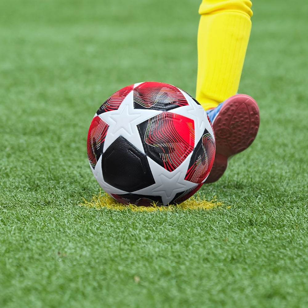 Wear-resistant and Anti-slip PU Material, Official Size 5 Seamless Fit Soccer Ball, an Ideal Choice for Youth and Adult Training, Matches, and Soccer Enthusiasts, Anti-slip Indoor\u002Foutdoor Heat-bonded Soccer Ball