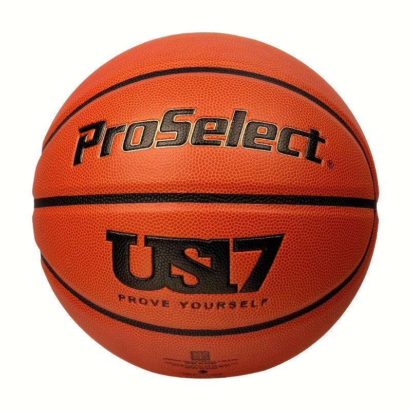 Proselect US17 Basketball, Moisture-Wicking, Non-Slip, Wear-Resistant, Suitable for Indoor And Outdoor Training And Competition, Standard Size 7 for Adults.
