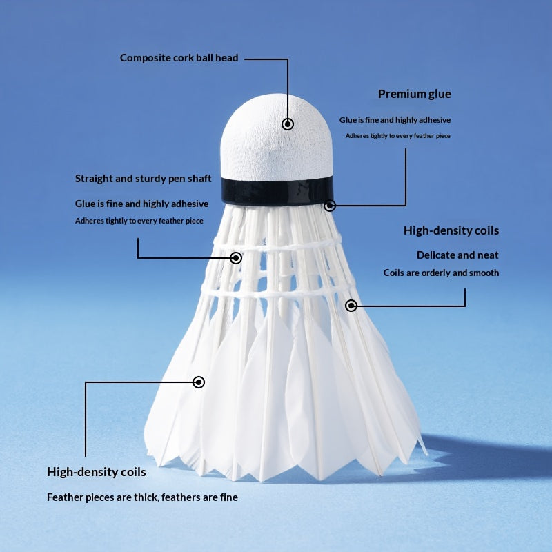 3-Pack, Huan Yu Brand Badminton, Stable Flight Performance, Classic And Durable, Entry-Level Training, Suitable for Family And School Entertainment