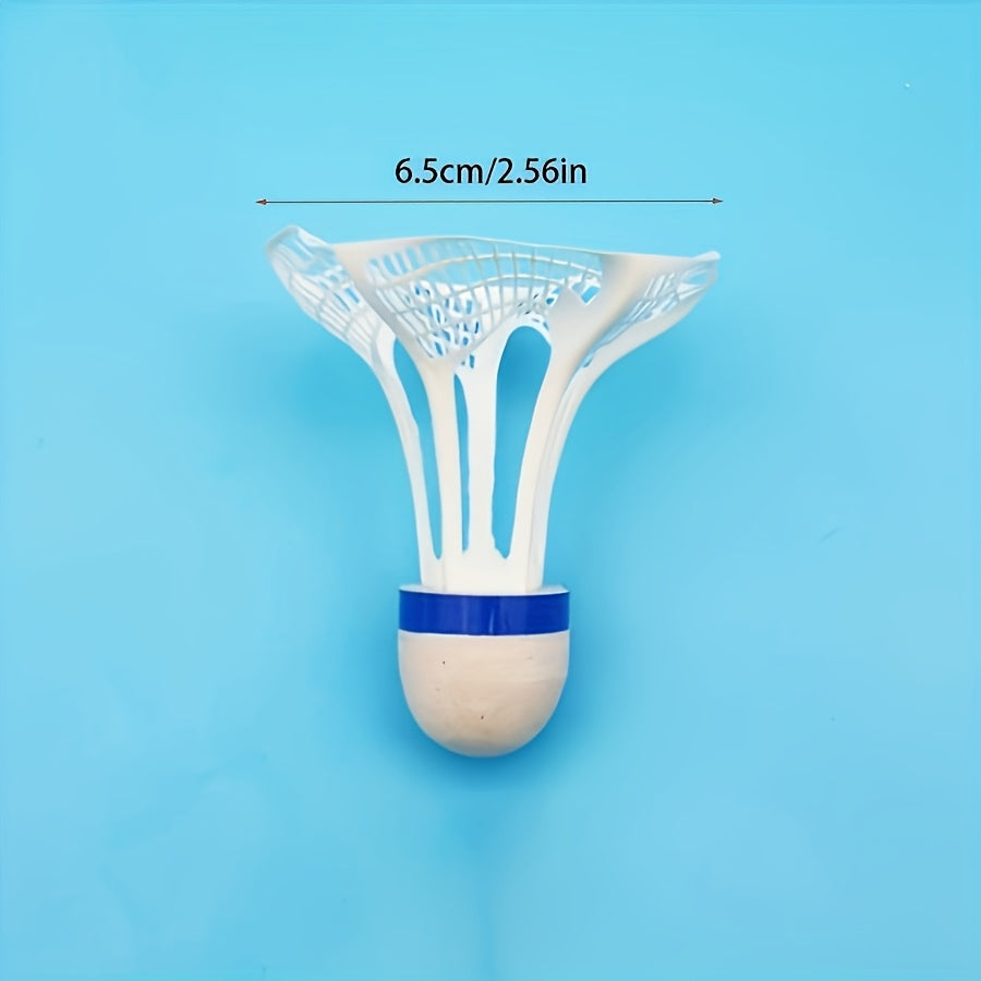 6pcs, Windproof And Wind-Resistant Badminton Shuttles, Nylon Material, Soft And Elastic, Wind-Resistant And Durable, Suitable for Outdoor Badminton Practice And Sports