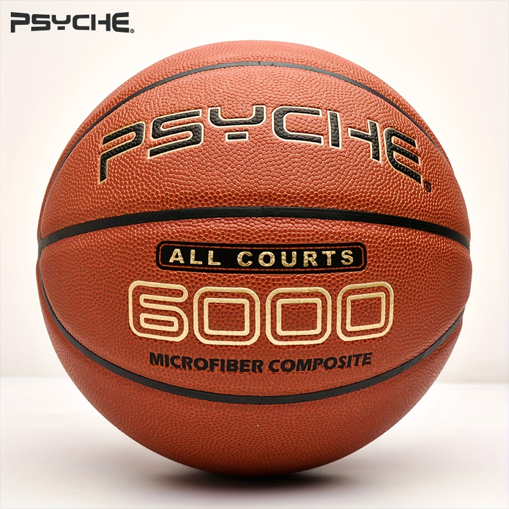 PSYCHE High-Elasticity Soft-Touch Basketball, Official Size 7 (29.5 Inches) for Adults, Moisture-Wicking, Anti-Slip, Wear-Resistant, and Durable PU Material, for Men and Women, Indoor\u002FOutdoor Training and Competition Use