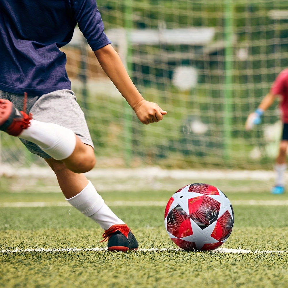 Wear-resistant and Anti-slip PU Material, Official Size 5 Seamless Fit Soccer Ball, an Ideal Choice for Youth and Adult Training, Matches, and Soccer Enthusiasts, Anti-slip Indoor\u002Foutdoor Heat-bonded Soccer Ball