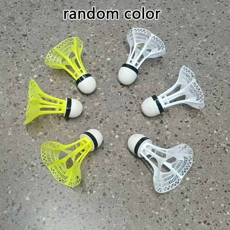 6pcs, Windproof And Wind-Resistant Badminton Shuttles, Nylon Material, Soft And Elastic, Wind-Resistant And Durable, Suitable for Outdoor Badminton Practice And Sports