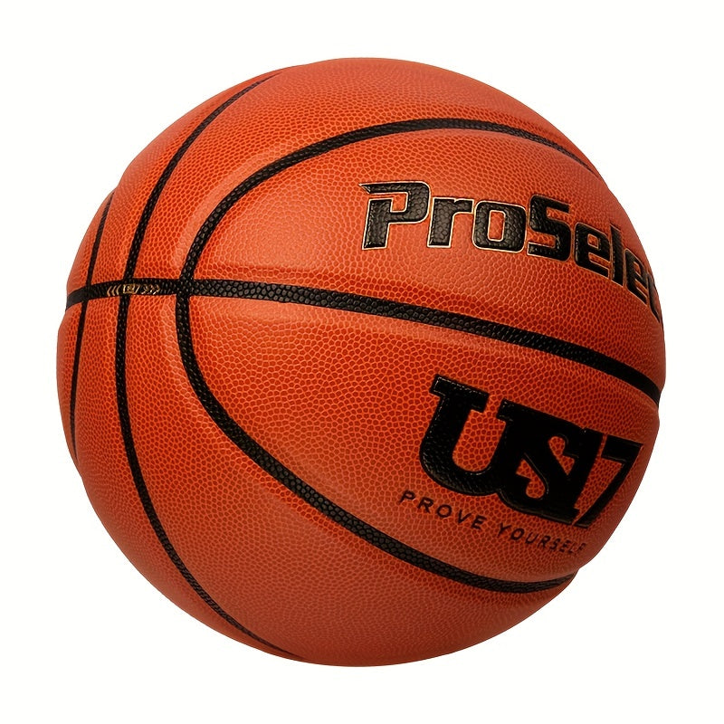 Proselect US17 Basketball, Moisture-Wicking, Non-Slip, Wear-Resistant, Suitable for Indoor And Outdoor Training And Competition, Standard Size 7 for Adults.