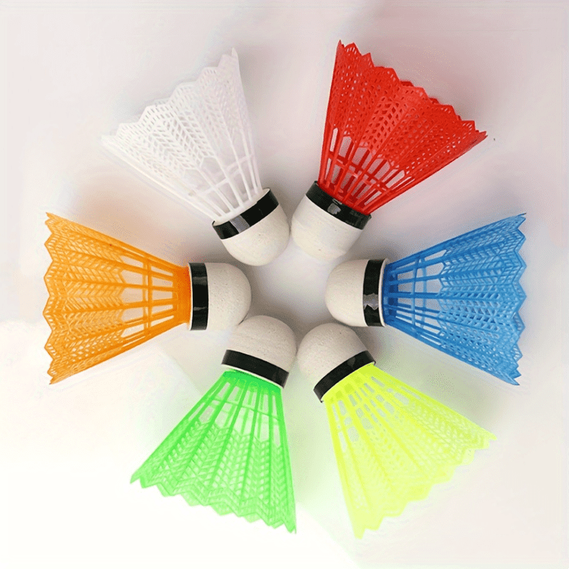Four Shuttlecocks with Detachable Feather Shuttlecocks, Lightweight, Suitable for Indoor and Outdoor Sports; Easy to Track, Color-coded for Easy Identification by Players of Different Skill Levels; Suitable for Competition and Training Use