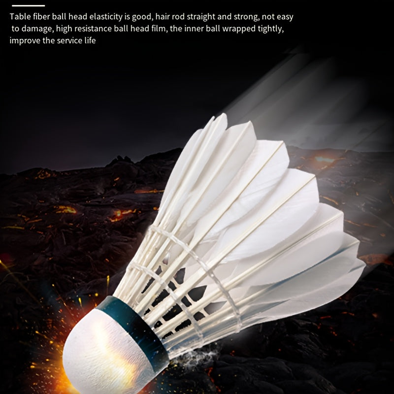 12pcs Thickening And Widening Stable Resistance to Playing Badminton, Stable And Uniform Speed Coarse Feather Badminton, Resistant to Playing And Not Broken Competition Learning And Training
