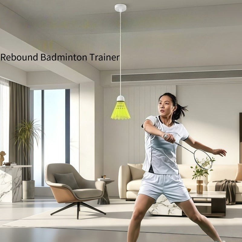 2pcs Reboundable Badminton Set, Suitable for Indoor Badminton Single-person Training Device, Comes with Self-adhesive Tape and Elastic Cord, a Badminton Tool for Improving Focus and Reaction Speed, Compact in Size, Can Be Installed in the Living