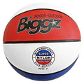 Biggz Official Size 7 Basketballs - Red\u002FWhite\u002FBlue Bulk Basketballs with Hand Pump - 6 .12 .50 Pack Options