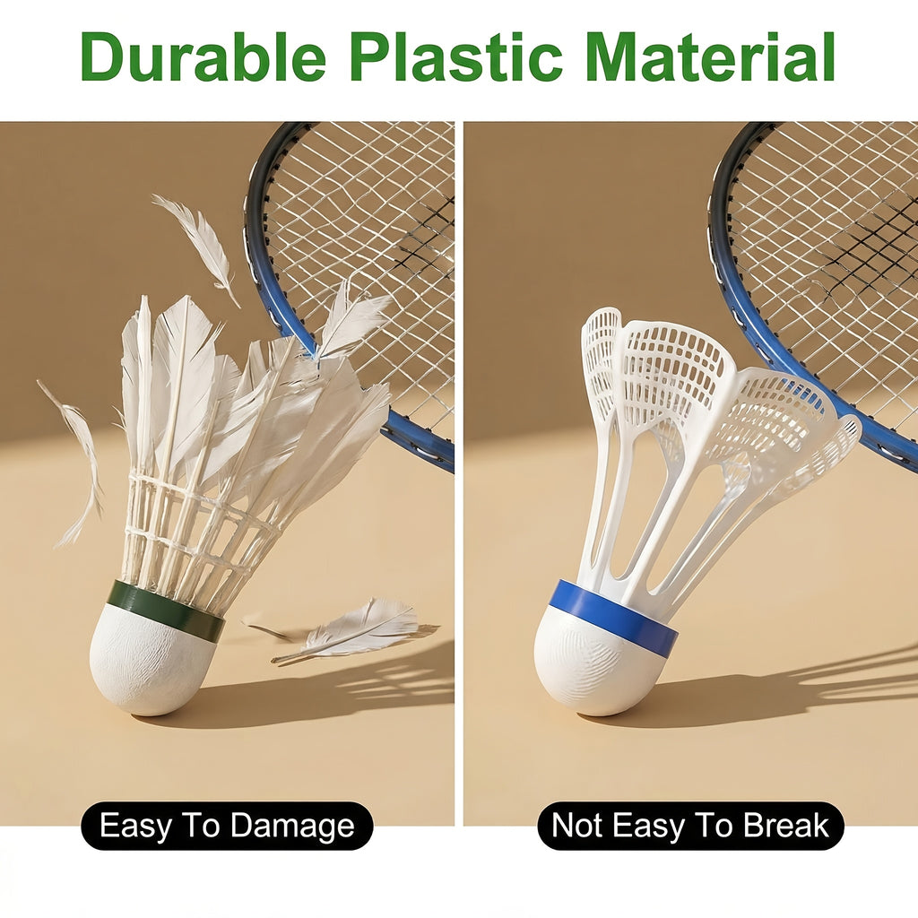 6pcs, Windproof And Wind-Resistant Badminton Shuttles, Nylon Material, Soft And Elastic, Wind-Resistant And Durable, Suitable for Outdoor Badminton Practice And Sports