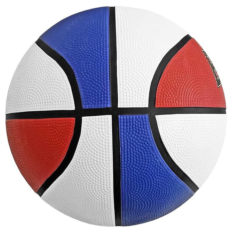 Biggz Official Size 7 Basketballs - Red\u002FWhite\u002FBlue Bulk Basketballs with Hand Pump - 6 .12 .50 Pack Options