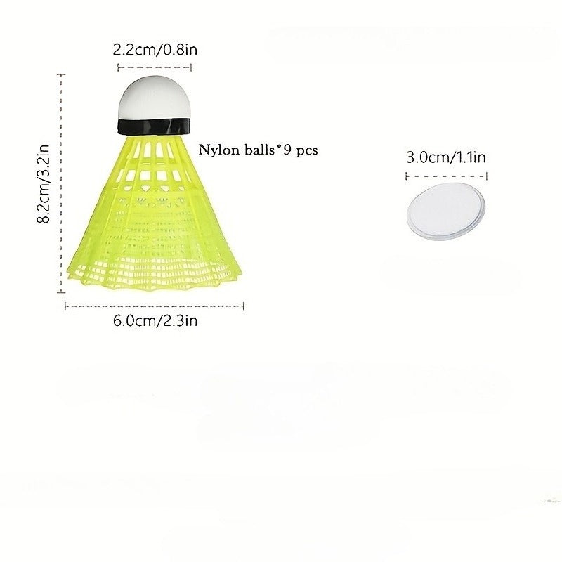 2pcs Reboundable Badminton Set, Suitable for Indoor Badminton Single-person Training Device, Comes with Self-adhesive Tape and Elastic Cord, a Badminton Tool for Improving Focus and Reaction Speed, Compact in Size, Can Be Installed in the Living